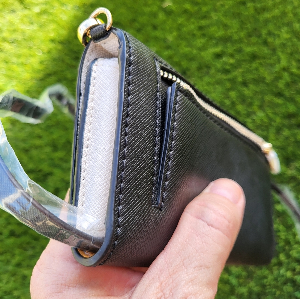 Zara Basic Collections Black Crossgrain Phone Wallet Wristlet/crossbody. - Picture 13 of 15